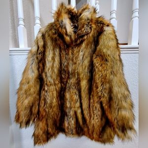 Faux Fur Zippered Lined Coat Roaman's Plus 18/20 Gorgeous Tipped Colors